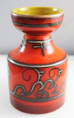 Buy Flora Gouda Holland Studio Art Pottery Tokio Orange Vase • 27.95£