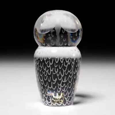 Buy Kosta Boda Vicke Lindstrand Art Etched Glass Owl Paperweight Signed MCM Vtg • 49.81£