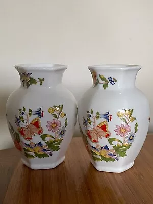 Buy Pair Of AYNSLEY Posy Vases - Cottage Garden Pattern • 2.49£