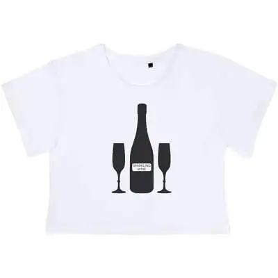 Buy 'Sparkling Wine & Glasses' Women's Cotton Crop Tops (CO039245) • 11.99£