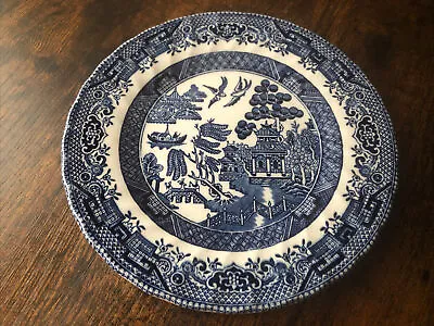 Buy 1 Staffordshire Willow Crown Clarence Bread Plate Blue & White 6.75''  • 14.22£