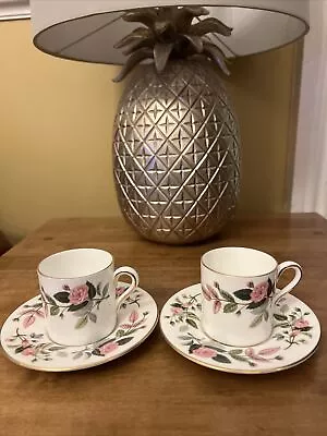 Buy Wedgwood Hathaway Rose Bone China Coffee Cup And Saucer Pair Of Great Condition • 20£