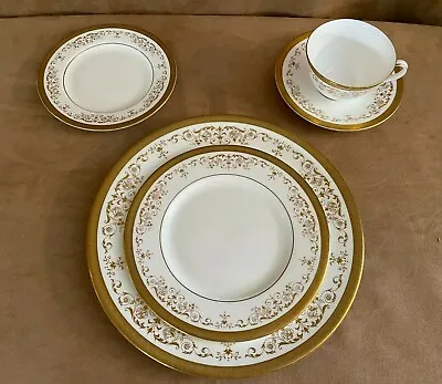 Buy 40 Piece Service For 8 Royal Doulton Gold Belmont Dinnerware Set Dishes Estate • 748.52£