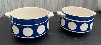 Buy Pair Of Rare TG Green Pottery Blue & White JERSEY Soup Bowls • 20£