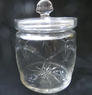 Buy Vintage Quality Crystal Cut Glass Honey Pot Preserve Jar For Afternoon Tea • 9.90£
