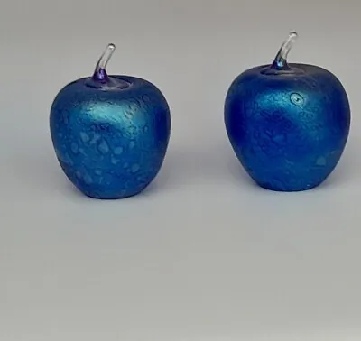 Buy Heron Glass Two Blue Apples With Gift Boxes - Hand Crafted In UK • 45£