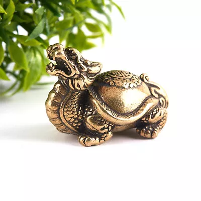 Buy Retro Brass Mythical Beast Dragon Head Turtle Body Figurines Miniatures CoAGDB • 3.84£
