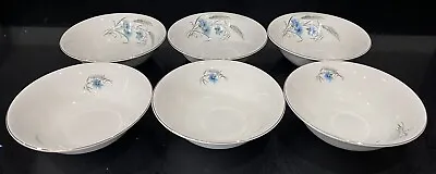 Buy Vintage Alfred Meakin ‘Jayne’ Cornflower Blue Dessert Bowls X 6 • 15£