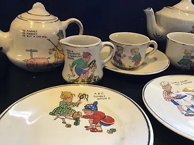 Buy Vintage Mabel Lucie Attwell Ceramic Nursery Ware Bundle. • 50£