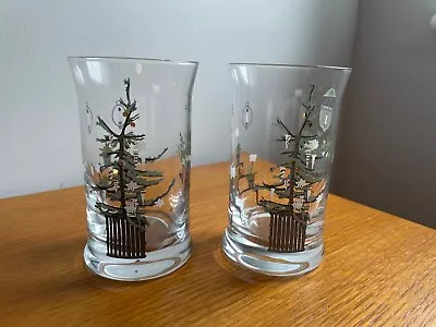 Buy Two Holmegaard Vintage Annual Christmas Edition 2008 Water Glasses Tree Design • 30£