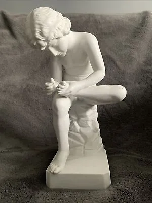 Buy Copeland Parian Ware Spinario Porcelain Bisque Statue  Boy With Thorn  727 • 95£