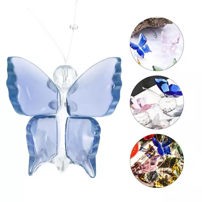 Buy Crystal Flying Butterfly With Crystal Ball Base Glass Animal Statue Ornament • 13.28£