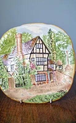 Buy Vintage  Ye Olde Inne  Grimwades Royal Winton Hand Painted Dessert Plate • 30£