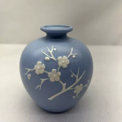 Buy Vtg SPODE Copeland Blue & White 4  Urn Vase Cherry Blossoms England • 14.44£