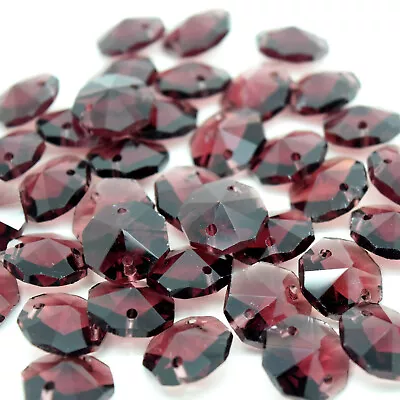 Buy Chandelier Glass Octagon 10,12,14,16,18,20,22mm Suncatcher Beads - Pick Colour • 4.55£
