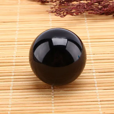 Buy 40MM Natural Obsidian Sphere Black Rare Crystal Ball Healing Stone Gemstone • 6.99£