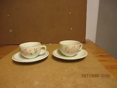 Buy 2 X Vintage 1980s Boots Hedge Rose Cups & Saucers • 2£