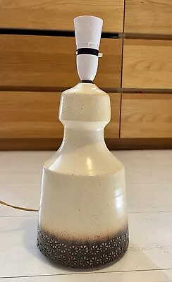 Buy Vintage Rye Pottery Lamp Needs Rewired Large Ceramic Brown & Cream  • 4.99£