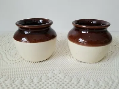 Buy Vintage Burnham & Morrill Portland ME Maine Mini Stoneware Bean Pot   • 6.64£