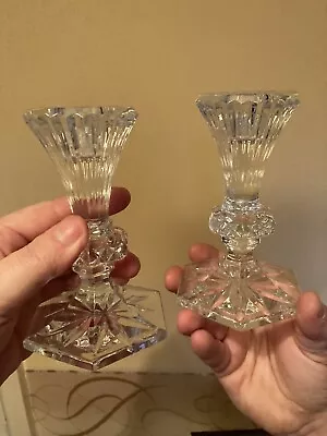 Buy Pair Of Waterford Irish Cut Glass Crystal Chatham Taper Candlestick Holders • 34.99£