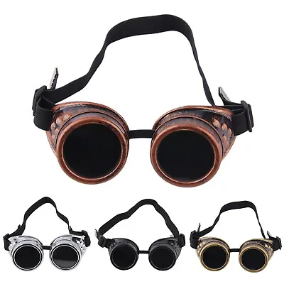 Buy Vintage Victorian Steampunk Cyber Goggles Glasses Welding Punk Gothic Cosplay ## • 7.59£