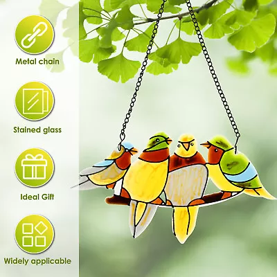 Buy Bird Suncatcher Handmade Stained Glass Bird Suncatcher Window Hanging·~< • 12.53£