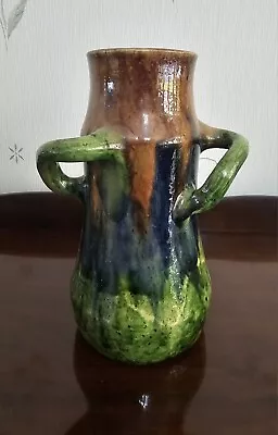 Buy Belgian Arts And Crafts 3 Handled Torhout Vase • 45£