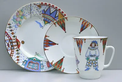 Buy Cup Saucer Trio PETRUSHKA BALLET  Bone China, Lomonosov Imperial Porcelain • 78.13£