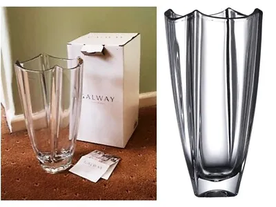 Buy Galway Irish Crystal Dune 12  Square Vase G45012 (bnib) • 30£