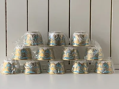 Buy 12 X De Lamerie China Royale Turquoise Oriental & Middle East Arabic Tea Bowls • 800£