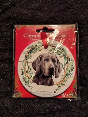 Buy Weimaraner Custom Christmas Ornament Ceramic E&S Pets Dog Ornaments New  • 7.70£