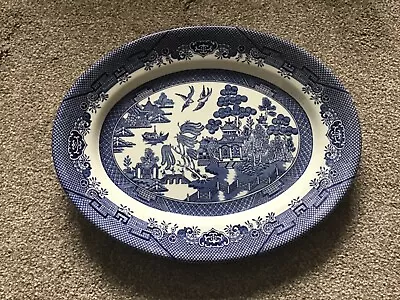Buy Churchill Blue Willow Pattern Oval Serving Platter. Good Condition • 3.99£