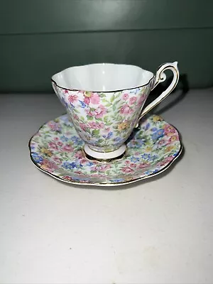 Buy Royal Standard England Fine Bone China Tea Cup Saucer Confetti Chintz Rose #2308 • 22.68£