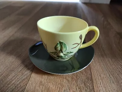 Buy Carlton Ware Magnolia Design Yellow And Brown Coffee Cup And Saucer 1959/61. (1) • 8.45£