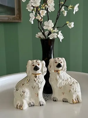 Buy Beswick Staffordshire China Dogs X2 Set Pair King Charles Spaniel Mantel Vintage • 99£