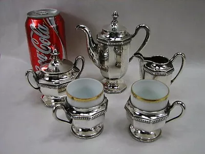 Buy Austrian Solid Silver 5pc Miniature Tea Set W China Insert Hallmarked Friedmann • 1,029.04£