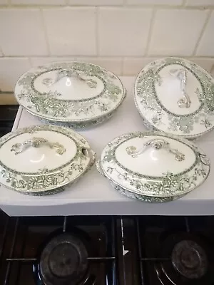 Buy 4 X Doulton Burslem Elaine Antique Victorian Serving Dishes Rg. No. 80630 • 120£