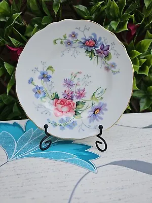 Buy Vintage Royal Crown Staffordshire England Bouquet Of Flowers Bread Side Plate 8¼ • 4£