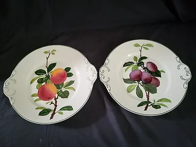 Buy Antique Villeroy & Boch Dresden Hand Painted Peaches & Plums Bone China Plates • 11.99£