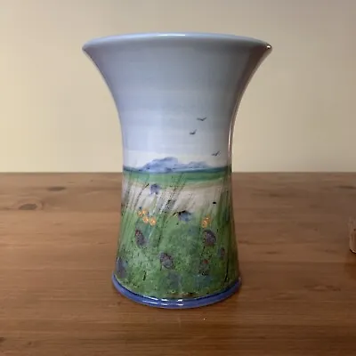 Buy Water Scene Highland Stoneware Hand Painted Vase Made In Scotland EUC • 28.40£
