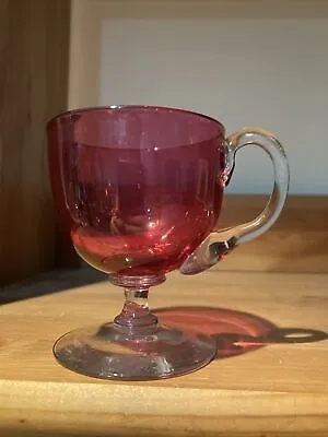 Buy Victorian Cranberry Glass Custard Cup • 9.99£