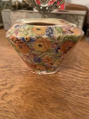 Buy Vintage Kensington Chintz Ware England Floral Pot Jar No Lid Collector • 39.99£