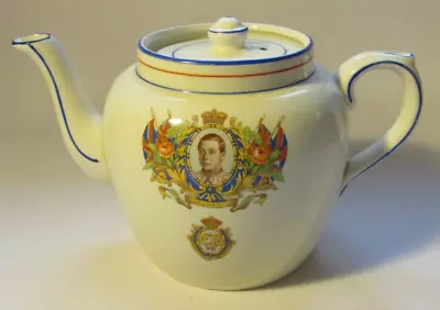 Buy Vintage 1937 Coronation Tea Pot King George V1 By Gibson Pottery • 35£