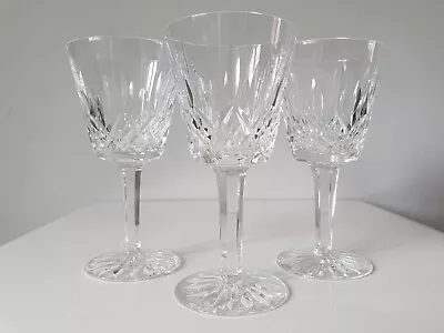 Buy 3 X Waterford Crystal Lismore Pattern Claret Wine Glasses 15 Cm Vintage Signed • 44.99£