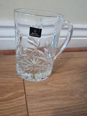 Buy ROYAL DOULTON Crystal Cut Glass Tankard  1 Pint  H: 5.5 Inches Perfect Condition • 9.50£
