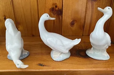 Buy Nao Lladro Figurines Ducks Goose X 3 • 2.99£