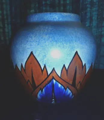 Buy Art Deco - Clews Chameleon Ware Blue Flame - Small Pot • 29.99£