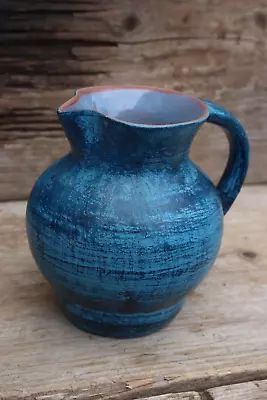 Buy Bert Middleton Stunning Sea Blue Studio Pottery Jug Looe Cornwall • 9.99£