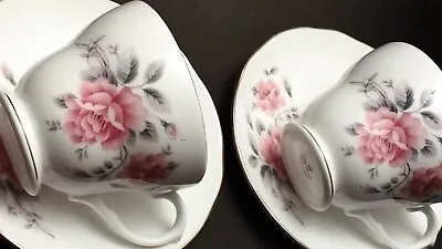 Buy Vintage, Duchess, Floral, Pink Rose, 2 X Tea Cup And Saucer • 6£
