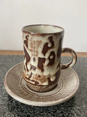 Buy Welsh Creigiau Studio Pottery Ribbed Mug & Saucer • 15£
